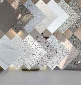 水磨石纹块材地板贴pvc地垫办公室服装店地胶餐厅防滑石塑地胶2mm