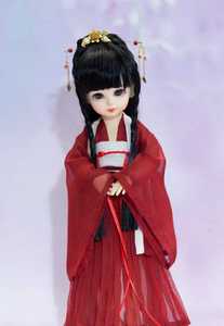 3/4/6/8分bjd小布sd娃娃diy图纸样古装汉服衣服娃衣材料包大袖衫