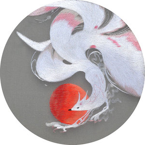 苏绣刺绣纯手工自绣diy初学套件材料包九尾狐客厅挂画送针法教程