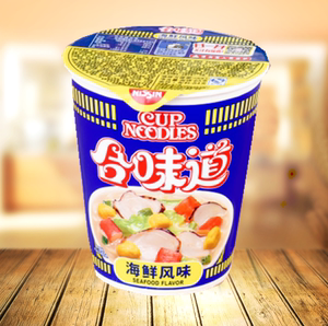 6杯免邮 nissin/日清 合味道海鲜风味杯面76g 速食方便面泡面