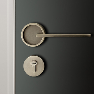 复古门锁室内卧室磁吸静音新中式房门锁分体木门把手青古铜门锁