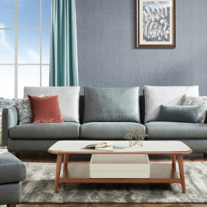 顾家家居布艺沙发客厅超纤布现代风格布艺组合沙发 1 3 躺by633