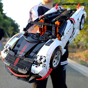 电动乐高跑车拼装遥控车7积木汽车帕加尼8岁男孩高难度巨大型玩具