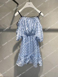 现货 1WZ2088870 欧时力 2022年夏季专柜正品波点短袖腰带连衣裙