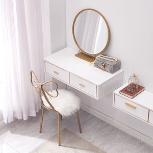 梳妆台卧室现代简约墙上书桌小户型化妆吊壁挂柜桌子网红少女小型