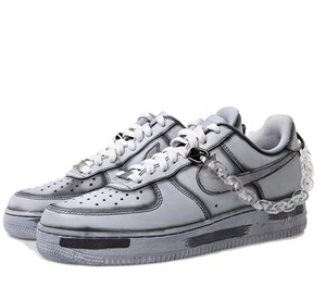 nike耐克空军一号低帮浸染做旧刮刮乐板鞋女款灰色dd8959-10