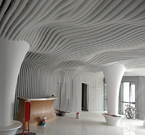 grg吊顶grg线条grg定制波浪墙玻璃纤维加强石膏板墙面造型板雕塑