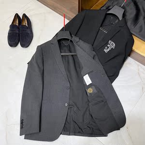 美杜莎刺绣商务休闲单西装欧洲站秋冬进口奢华大牌瓦萨其小西服男