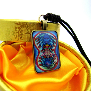 yc2337密教九头铁蝎除障轮随身佛牌藏地法会结缘挂坠项链可定做图