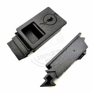 塑料带钥匙搭扣锁拉动推动门锁电柜配电箱机柜插销锁嵌入拉手锁