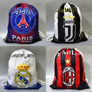 巴黎AC米兰尤文梅西皇马利物浦切尔西C罗 足球队球袋背包收纳鞋袋