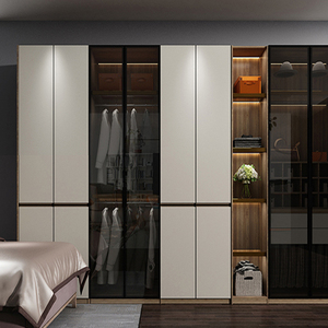 卡诺亚定制家具整体全屋极简轻奢新中式步入室衣柜卧室衣柜床头柜
