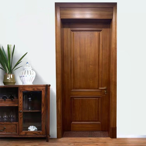 工厂直销原木门沙比利新中式卧室门全实木烤漆门室内门平开门定制