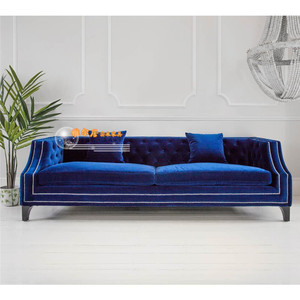 现代时尚植绒布艺沙发