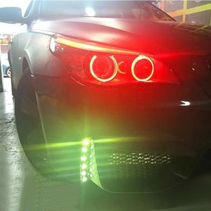 06-10年lxgd宝马5系e60大灯app七彩天使眼led日行黑武士红恶魔眼
