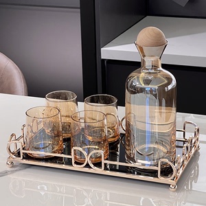 北欧高颜值玻璃水杯水壶茶杯套装耐高温客厅待客家用轻奢杯子杯具