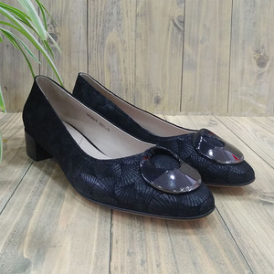 国内商场代购茉莉卡女鞋新款中跟高3cm黑色瓢鞋 19a7203-9