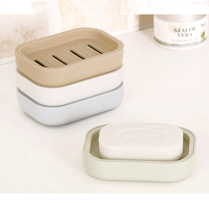 日式沥水带盖肥皂盒简约pp香皂盒手工卫生间浴室素色正反两用皂盒