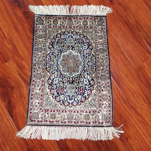 丝优客地毯 45x61cm波斯经典手工真丝地毯出口伊朗挂毯欧式客厅