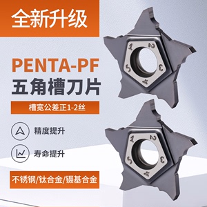 数控切槽刀片PENTA24N霸王刀片五角星切槽切断精磨PF槽刀片