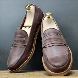 稀缺高端木跟底皮鞋头层牛皮复古风文艺型男鞋广州实体店亏本撤柜