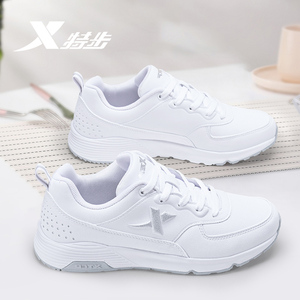 特步女鞋新款正品跑步鞋休闲夏季透气小白鞋女学生轻便防滑运动鞋