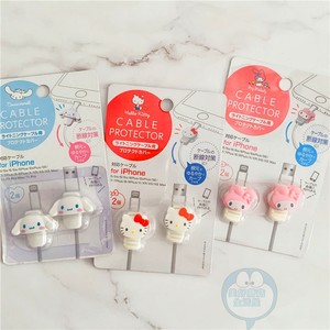 日本可爱helloKitty充电线头咬线器耳机手机数据线防断保护套