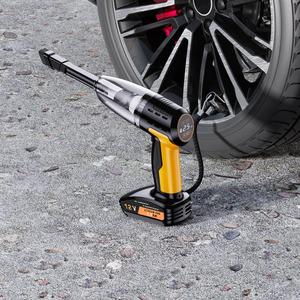 智能数显无线充电车载吸尘器汽车用品轮胎充气泵四合一电动打气筒