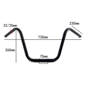 摩托车改装高把太子车哈雷巡航太子车22/25mm车把方向把 复古车把
