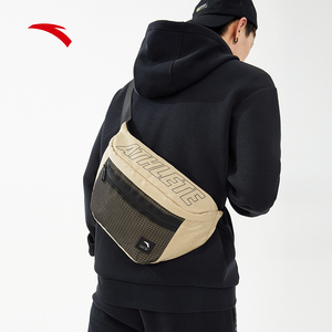 安踏腰包男女通用2022新款休闲跑步多功能大容量包包斜挎运动包男26人