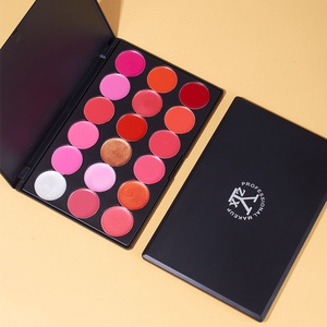 化妆培训18色口红盘哑光雾面易上色彩色唇膏唇彩盘新手初学者