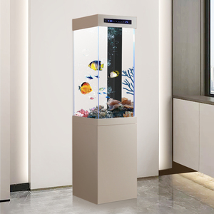 鱼缸客厅家用电视柜旁小中型生态底滤一体式智能超白玻璃2024新款
