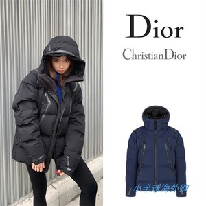 dior/迪奥 21冬季迪桑特联名滑雪女加厚连帽羽绒服拉链棉服外套男