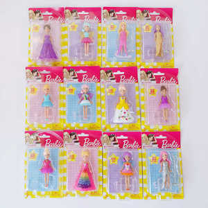 正版迷你芭比娃娃公主人偶女孩玩具 可换装 带支架