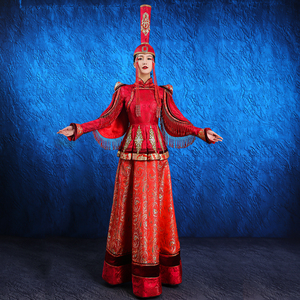 蒙古袍结婚礼服