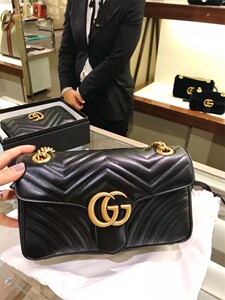 酷奇女包ophidia复古双g帆布磁扣1995爱心马鞍包单肩斜挎链条女包