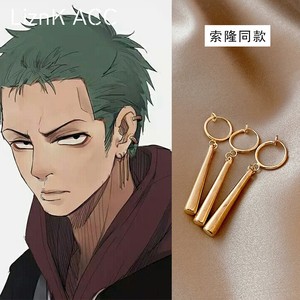 s925银索隆同款耳环2021年新款潮高级感轻奢小众设计耳夹无耳洞女