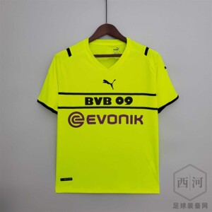 正品彪马21-22德甲多特蒙德第二客场荧光绿球衣9号哈兰德足球队服
