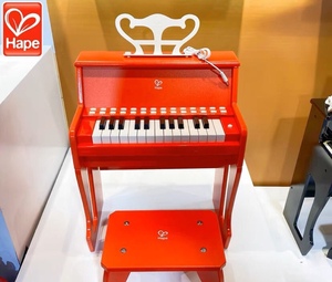 正品德国Hape25键多功能声光教学男女孩儿童木质玩具乐器电子钢琴