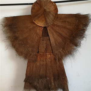 蓑衣农家乐店铺装饰饭店酒店装饰蓑衣斗笠可穿蓑衣棕衣纯手工蓑衣