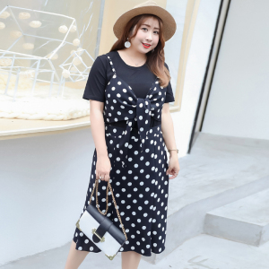 适合胖子穿的夏天连衣裙子胖人长裙胖妹妹显瘦韩版女胖美眉胖女人