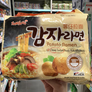 香港代购 韩国进口SAMYANG三养 薯仔拉面（微辣）120g×5连包