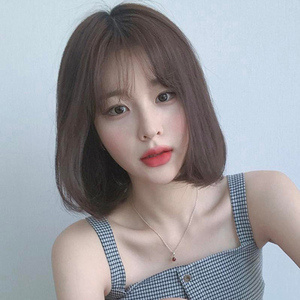 韩国网红假发女短发bobo头帅气短卷发空气刘海微卷内扣修脸假发套