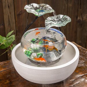 循环水流家居鱼缸客厅流水器电视柜小摆件陶瓷喷泉办公室桌面创意