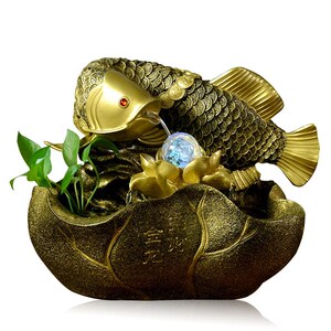 000人付款淘宝石来运转招财金龙鱼前台转运摆件流水八方来财开店店铺