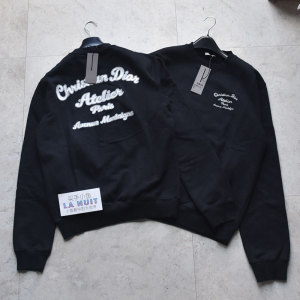 dior/迪奥 新款胸前别针刺绣字母大logo圆领长袖男针织卫衣女1人付款