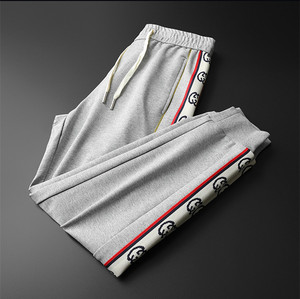 2021秋季新款古奇休闲裤印花双g运动裤男酷奇修身系带小脚长裤潮