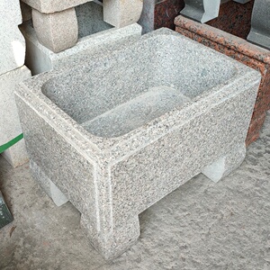 整石大号石头拖把池室外大理石拖布池石材墩布池户外庭院石头水槽