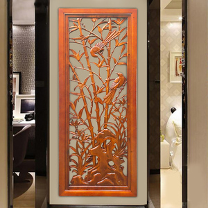 定制新中式花鸟纯手工荷花东阳手工木雕玄关装饰画挂件0人付款17800