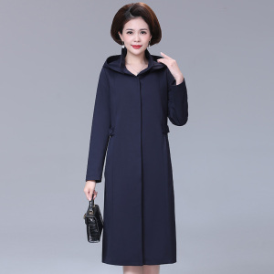 2021春季中老年女装洋气外套妈妈秋装新款气质大码风衣女士中长款